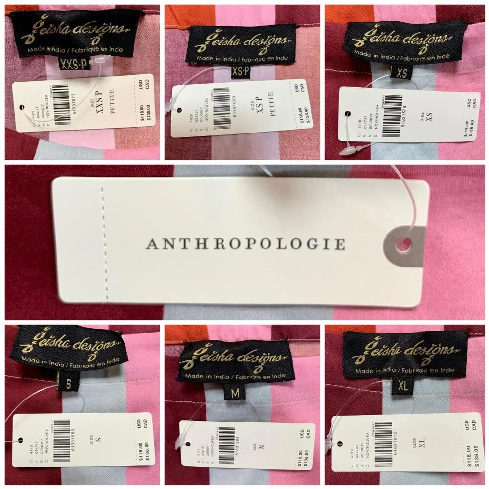 NWT Anthropologie Striped Rainbow Bell Sleeve Top - Picture 10 of 11